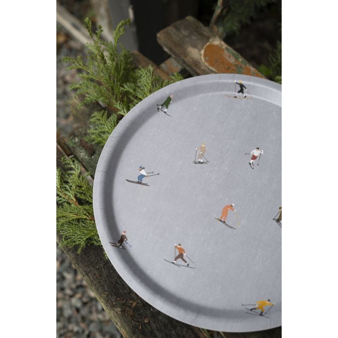Kulatý tác Skiers Ø31 cm