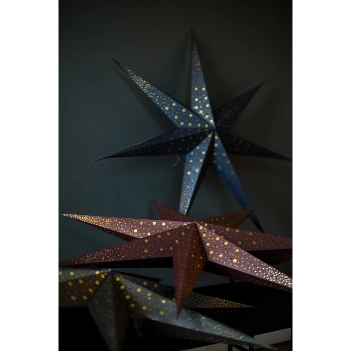 Závěsná svítící hvězda Isadora Burgundy 80 cm