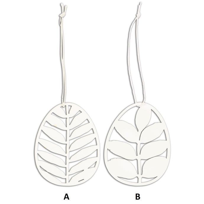Papírová velikonoční dekorace Egg Leaf 7,7 cm