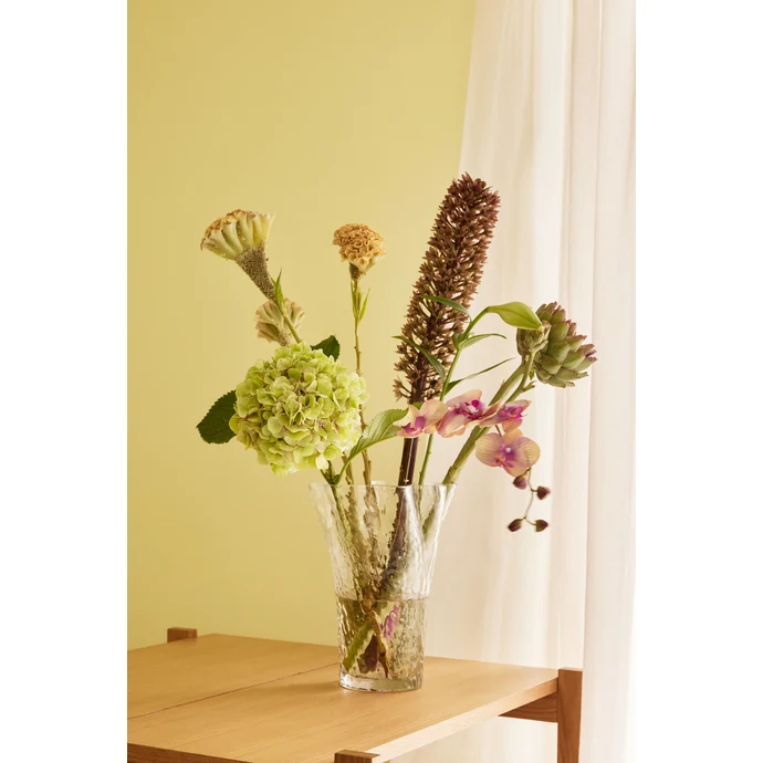Skleněná váza Ruffle Clear 30 cm