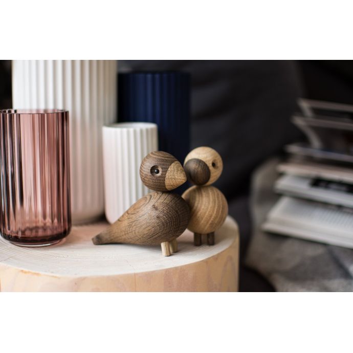 Dřevění ptáčci Lovebirds Oak Wood - set 2 ks