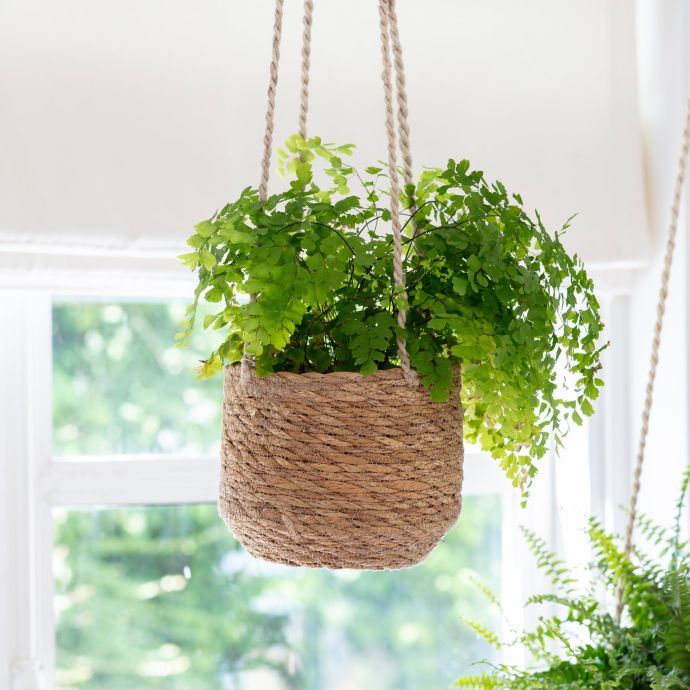 Závěsný jutový obal na květináč Jute Tapered Pot