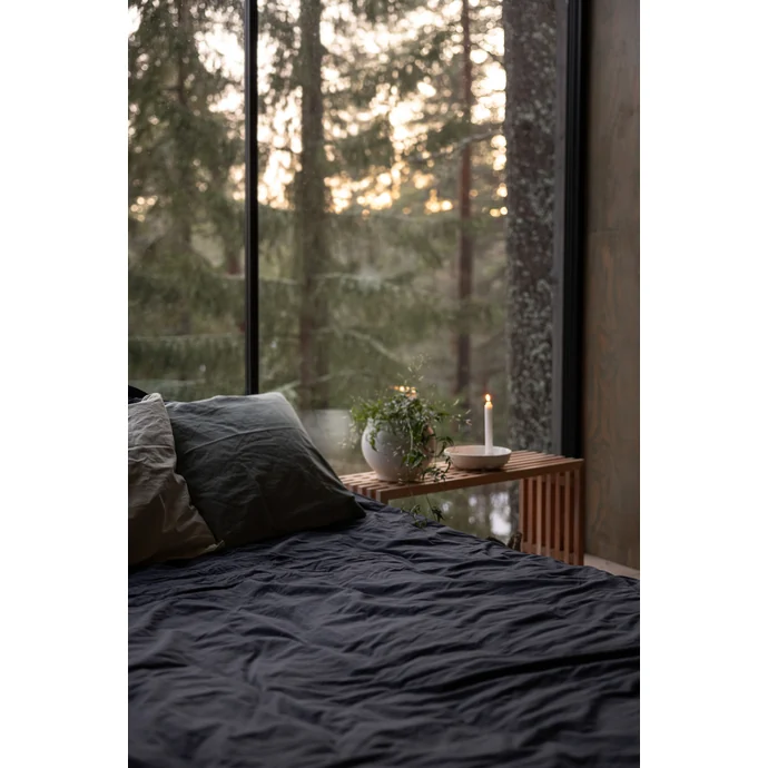 Povlečení z organické bavlny Crinkle Midnight 150 × 210 cm