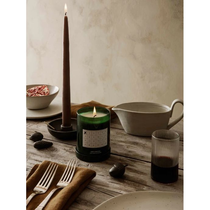 Svíčka Dipped Candles Brown - set 2 ks