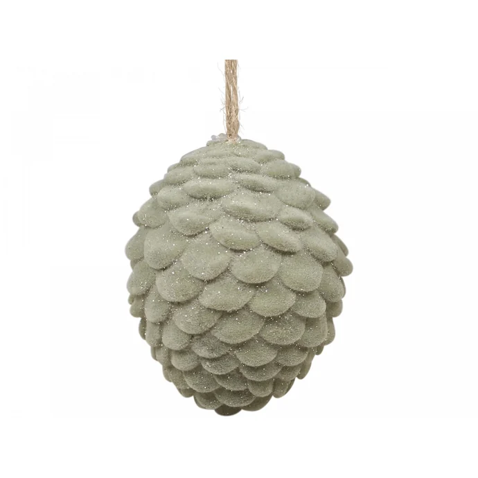 Velurová vánoční ozdoba Pinecone Verte 4,5 cm