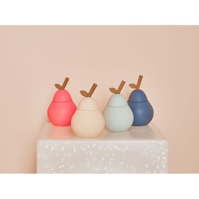 Dětský silikonový hrneček Pear Blue