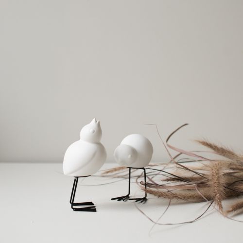 Velikonoční dekorace Swedish Bird White - set 2 ks
