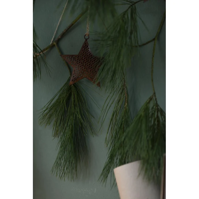 Kovová vánoční ozdoba Ornament Star Rust