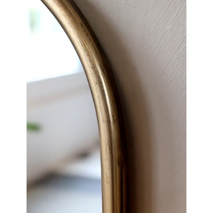 Nástěnné zrcadlo s policí Anitique Brass 56 cm