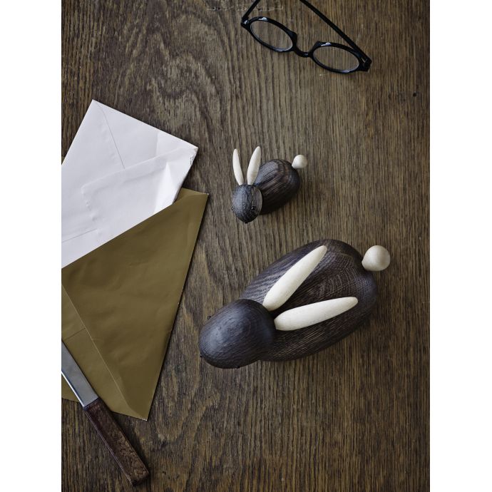 Dřevěná figurka Rabbit Smoked Oak - small