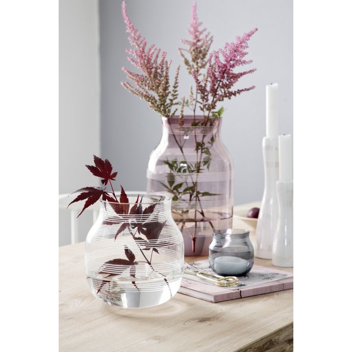 Skleněná váza Omaggio Plum 28 cm
