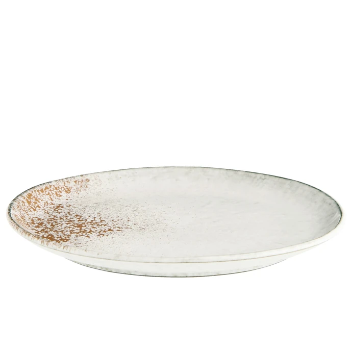 Keramický talíř White/Orange ø 21 cm