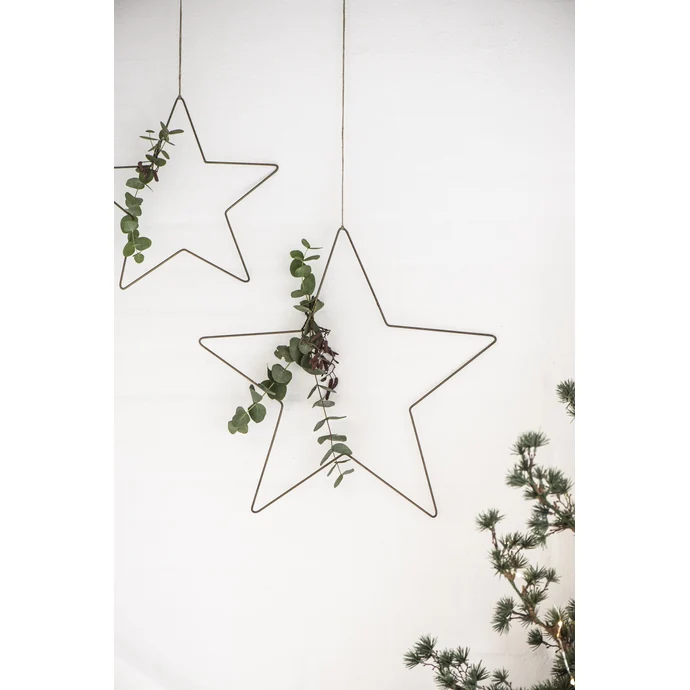 Vánoční dekorace Brass Iron Star Large 45 cm