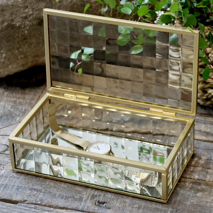 Skleněný box Glass with Pattern
