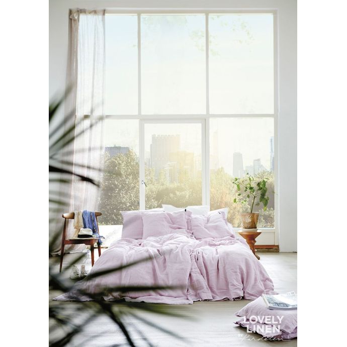 Přírodní lněné povlečení Soft Pink