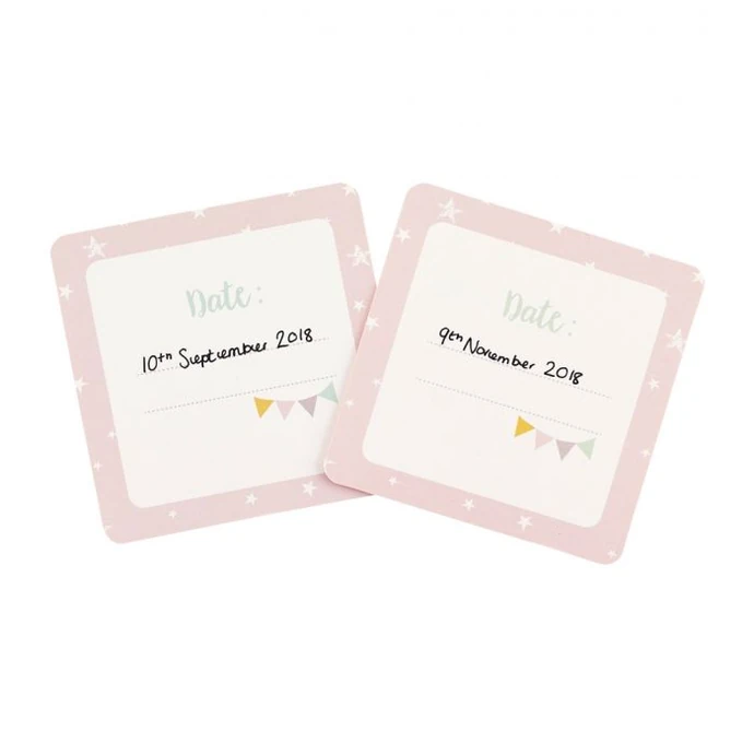 Kartičky s milníky miminka Pink - 24 ks