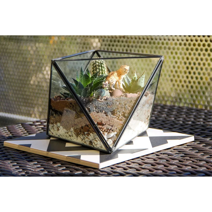 Skleněné terarium Metal