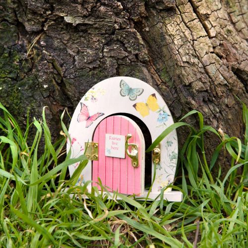 Dřevěný dvířka pro víly Mini Fairy Door