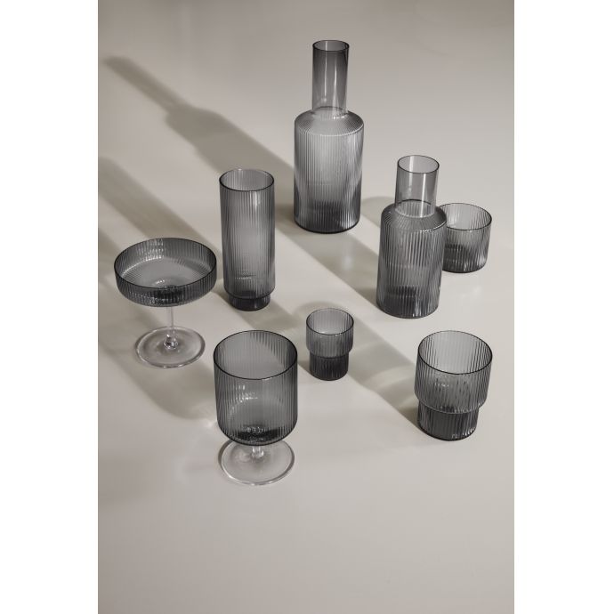 Skleničky Ripple Low Smoked Grey - set 4 ks