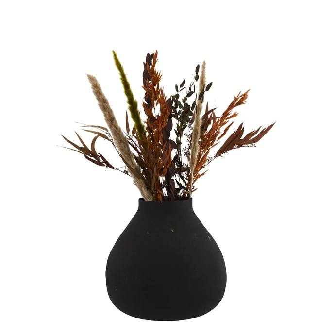 Dekorativní váza Iron Matt Black 22 cm