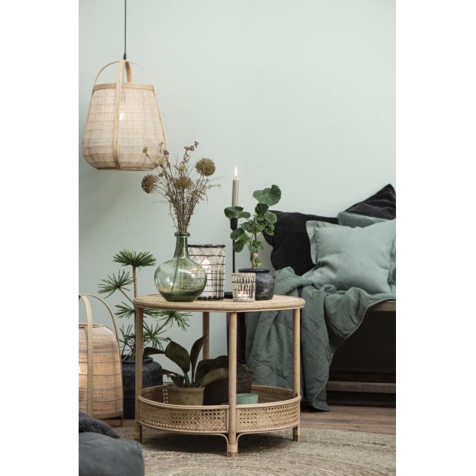 Závěsná dřevěná lampa Hessian