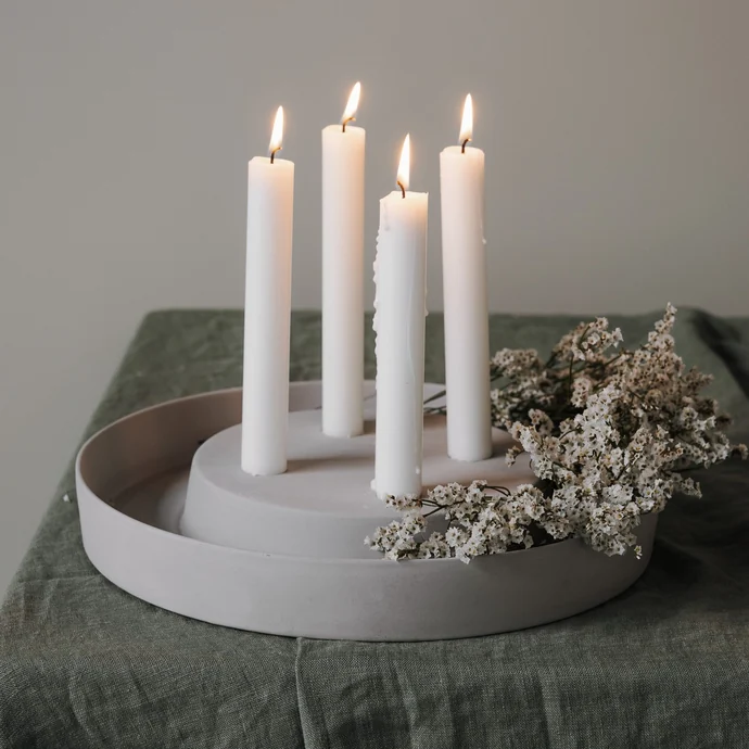 Adventní svícen Valltorp Grey ⌀ 30 cm