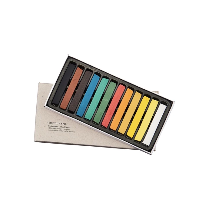 Barevné křídy Soft pastels - 12 ks