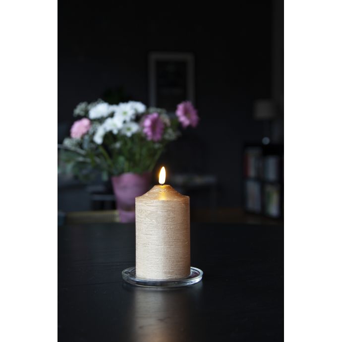 Vosková LED svíčka Flamme Gold