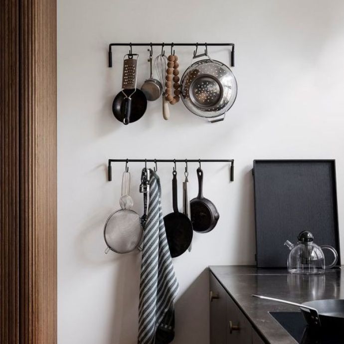 Kovový věšák s háčky Kitchen Rod