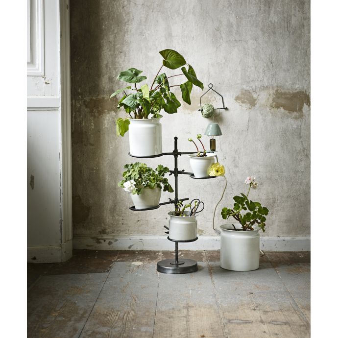 Plechový obal na květináč Floda Antique White Small