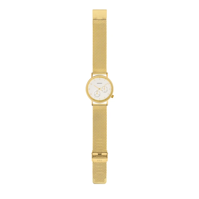Unisex hodinky Komono Walther Gold Mesh