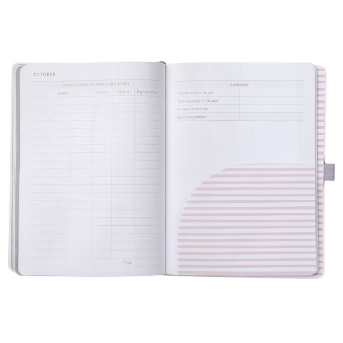 Plánovač rozpočtu Budget Book Grey