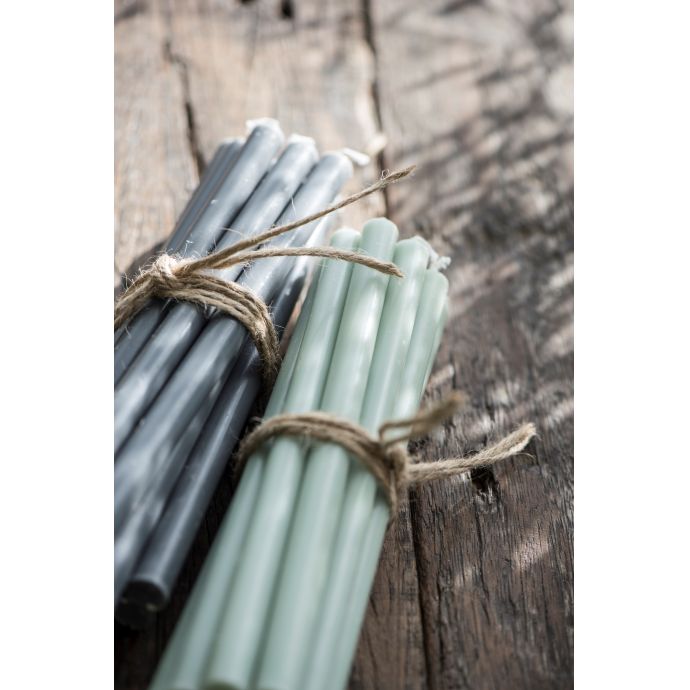 Úzká svíčka Dark grey - set 6ks