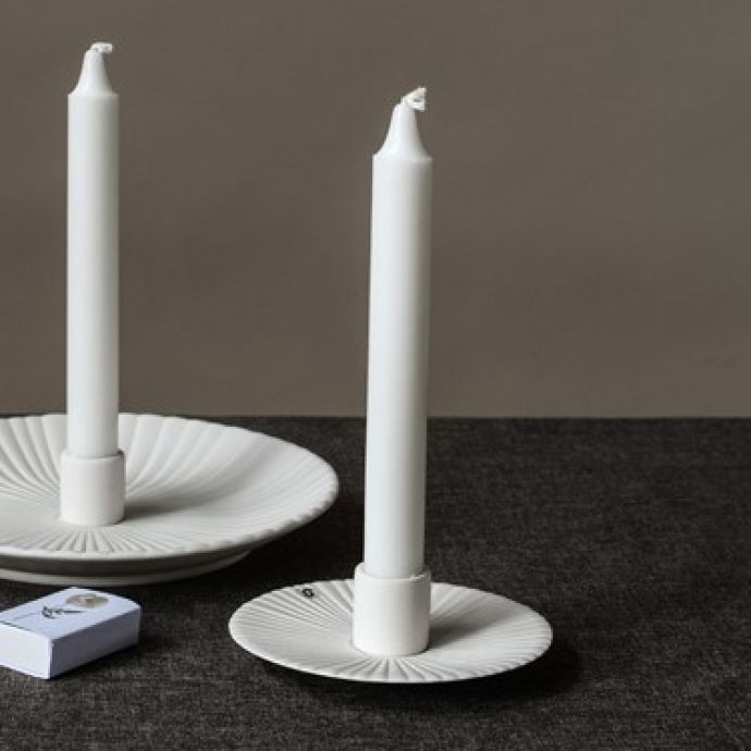 Keramický svícen Holmby Small White