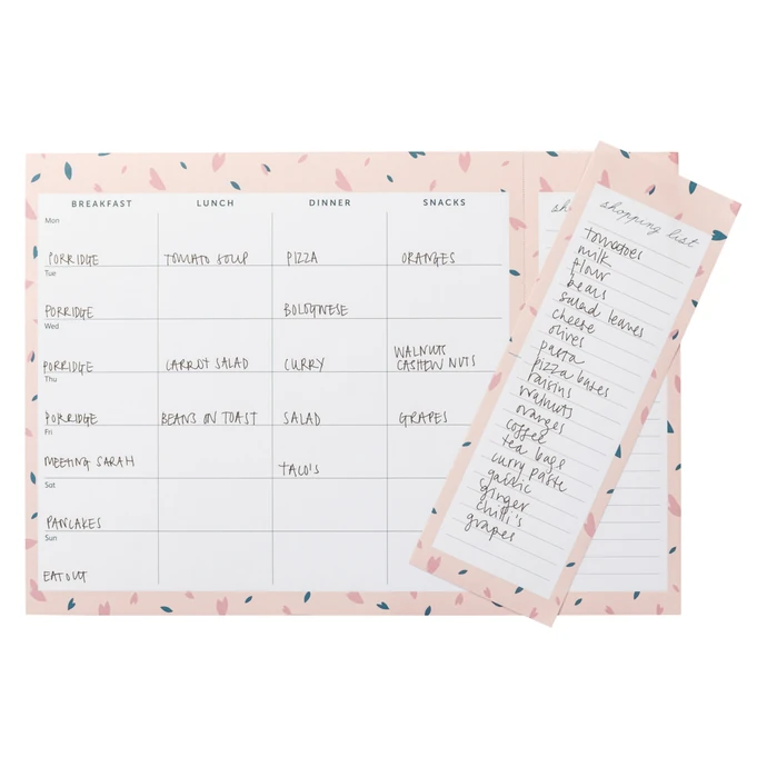 Týdenní plánovač jídla Meal Planner Pink