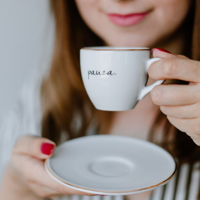 Šálek na espresso s podšálkem Pauza
