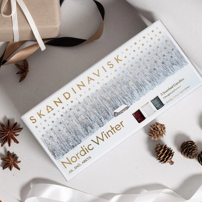 Dárková sada mini svíček Nordic Winter 3 x 65 g