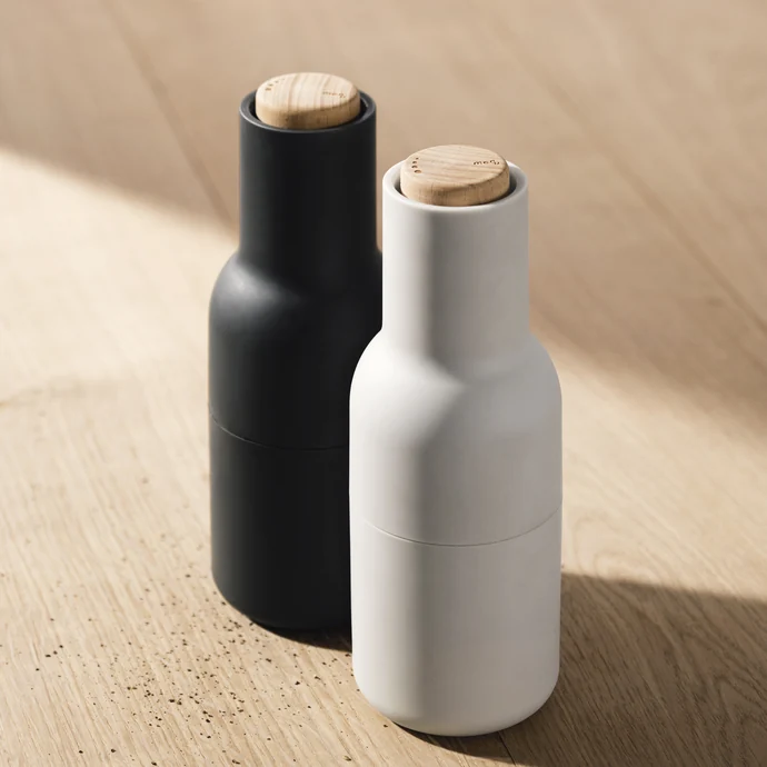 Mlýnek na sůl a pepř Bottle Ash/Carbon - set 2 ks