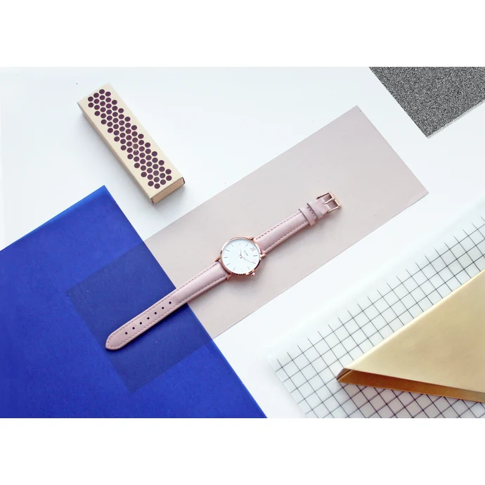 Hodinky Cluse Minuit Rose Gold white/pink