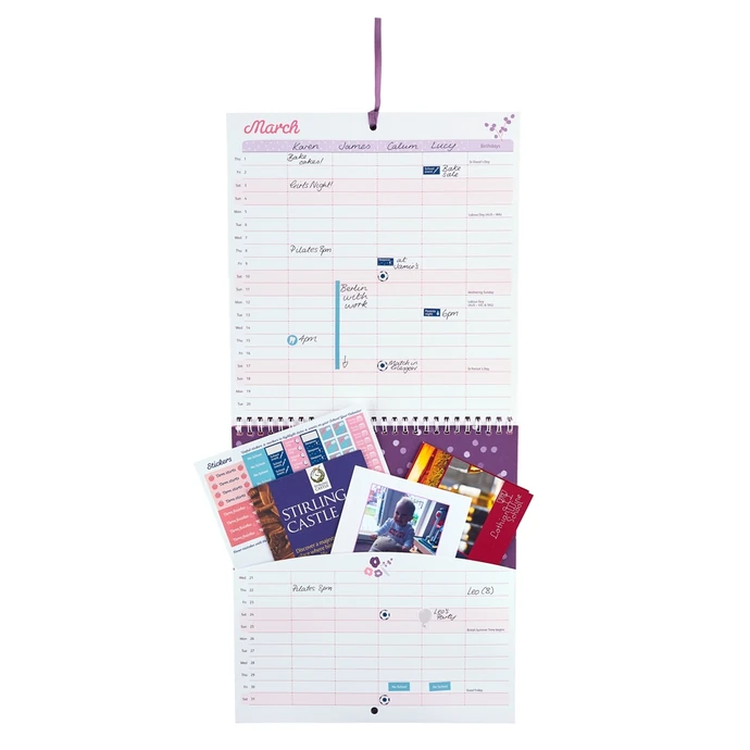 Závěsný kalendář na školní rok 2017/2018 Floral