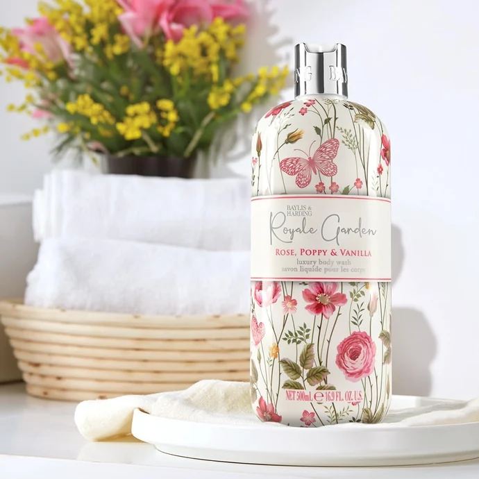 Sprchový gel Royale Garden Rose/Poppy/Vanilla 500 ml