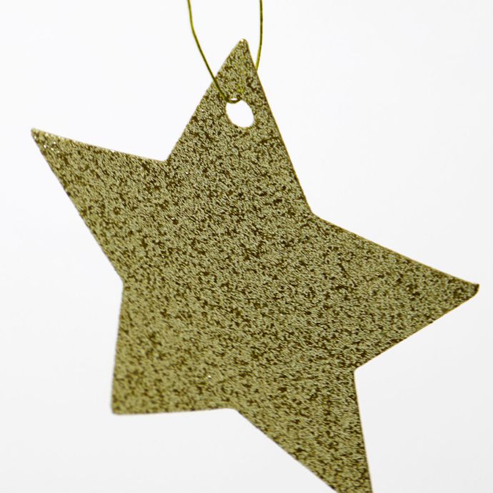 Vánoční jmenovky na dárky Star Glitter - set 12 ks