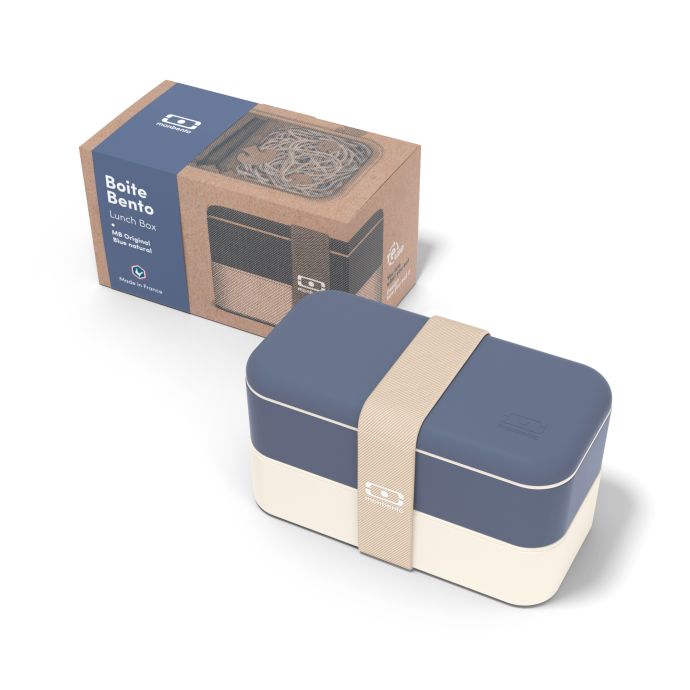 Svačinový box Monbento Original Blue Natural 1 l