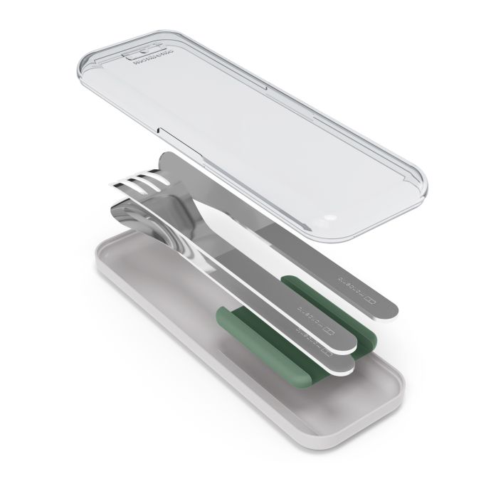 Nerezová sada příborů Monbento Slim Box Green Natural