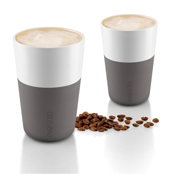 Porcelánový termošálek Cafe Latte Elephant Grey 360 ml - Set 2 ks