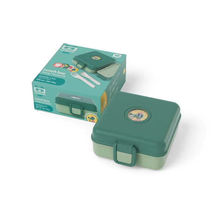 Svačinový box Monbento Snacky Green Forest 850 ml