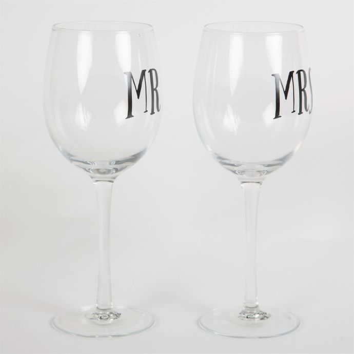Sklenice na víno Mr & Mrs