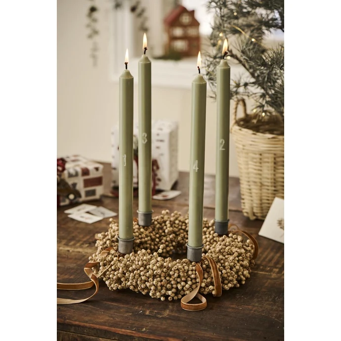 Dekorativní korálkový věnec Wooden Beads Ø 25 cm