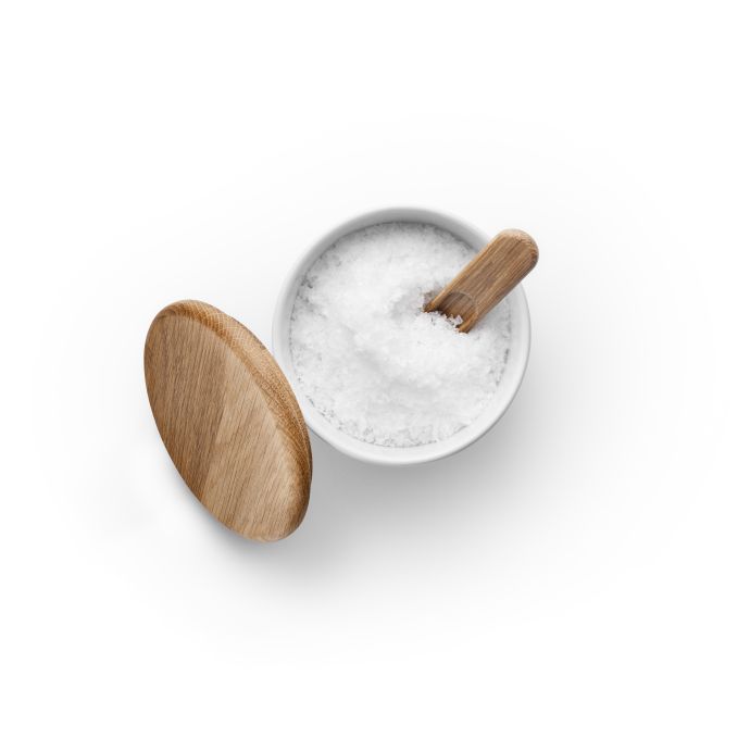 Porcelánová dóza na sůl se lžičkou Legio Nova