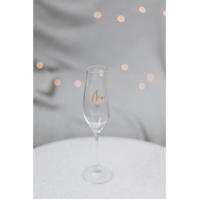 Sklenice na sekt Mr. a Mrs. – set 2 ks